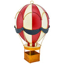 Mongolfiera in Metallo Decorativo Addobbo Natalizio con Gancio 25x25x42.5 cm