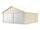 Casetta Box da Giardino in Lamiera di Acciaio 664x721x372 cm Beige