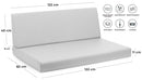 Cuscini per Pallet 120x80 cm Seduta e Schienale in Similpelle Mariotti Reforma Nero