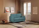 Divano 2 Posti 138x85x85 cm Karay in Tessuto Petrolio
