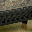 Camino Elettrico 2000W 40,5x20x62 cm con LED Effetto Fiamma Nero