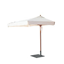 Mezzo Ombrellone da Giardino 1,5x4m Palo in Legno Ecrù