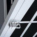 Gabbia Box per Trasporto Cani Lega d'alluminio Nero argento 65x91x69 cm 
