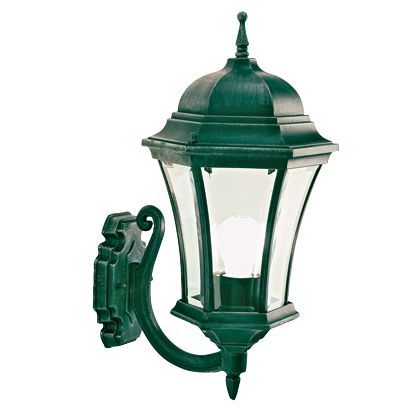 sconto Lampada Applique in Alto Colore Nero e Verde per Esterno Linea Curvata Sovil