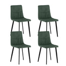 Set 4 Sedie Ariel 46x55x87,5 cm in Tessuto Easy-Clean Verde       