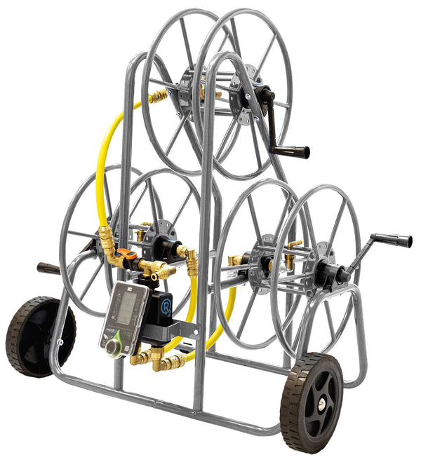 Carrello Avvolgitubo Tripo Manuale Programmabile 3x25 mt in Acciaio Grigio sconto