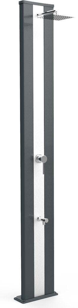 acquista Doccia Solare da Giardino 40L Miscelatore e Lavapiedi Arkema Dada S Grigio Antracite Inox