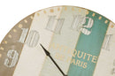 Orologio in legno bianco azzurro cm Ø113,5x6