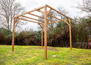 Pergola da Giardino 296x292x235 cm in Legno Picea Massello Termo Trattato