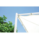 Gazebo a Vela Ombreggiante da Giardino in Ferro 3,5X3,5m Vorghini Butterfly Bianca