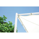 Gazebo a Vela Ombreggiante da Giardino in Ferro 3,5X3,5m Vorghini Butterfly Bianca