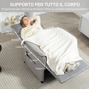 Poltrona Reclinabile Elettrica con Telecomando 80x83x104 cm in Tessuto Effetto Velluto Grigio   