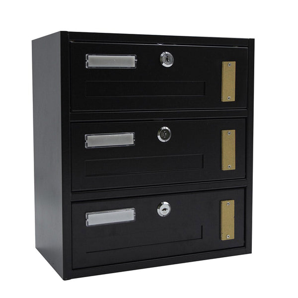 prezzo Cassette Postali 30x32,5x17 cm Artigian 3 Posti in Metallo Nero