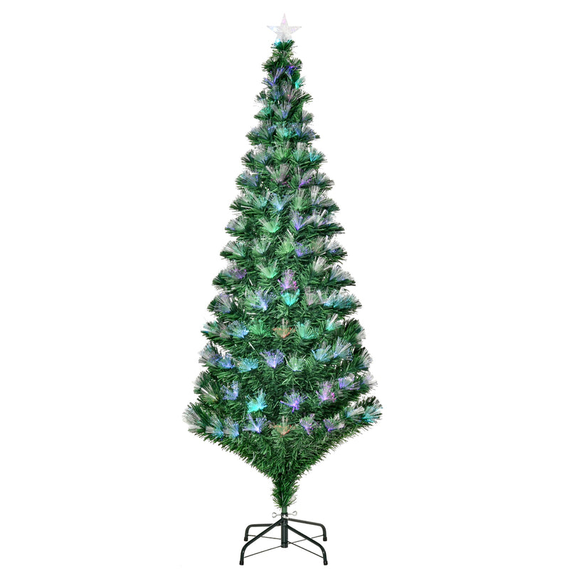 Albero di Natale Artificiale 180 cm in Fibra Ottica Foltissimo 230 LED 