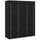 Armadio Guardaroba Salvaspazio 8 Ripiani 125x43x162,5 cm in Tessuto Nero