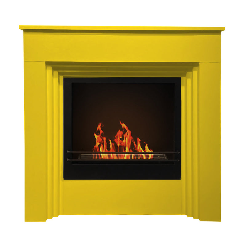 Camino a Bioetanolo da Pavimento 96x35xH96 cm Bellini Giallo