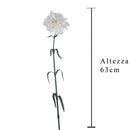 Set 12 Garofani Artificiali Singoli Altezza 63 cm 