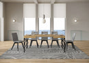 Tavolo Allungabile 110-194x70x77 cm Karamay Quercia Natura e Antracite