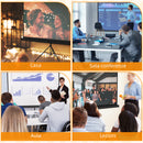 Telo per Proiettore Pieghevole da 100" con Treppiede Regolabile 235,8x8x136 cm in Plastica e Metallo Nero 