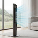 Ventilatore Piantana a Torre Ø31,5x116 cm con WiFi e App di Controllo in ABS e Rame Nero      
