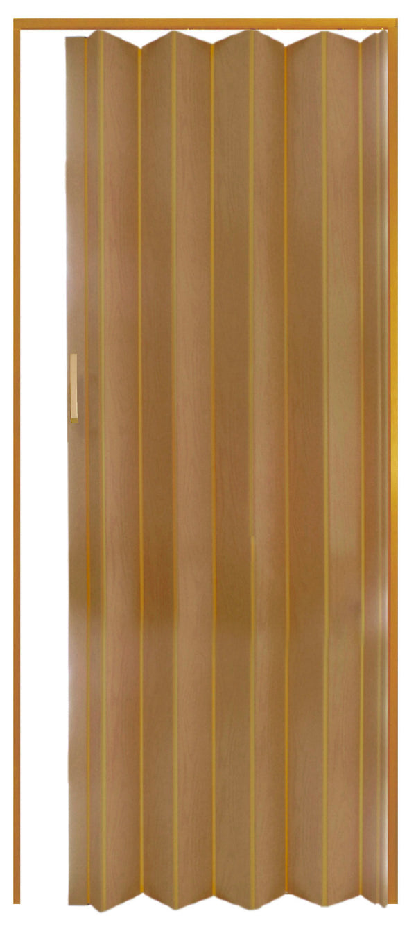 sconto Porta a Soffietto da Interno 214x82 cm in PVC Chiusura Magnetica Noce
