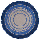 Set 6 Tovagliette Ø38 cm  in Juta VdE Tivoli 1996 Blue Blu e Beige