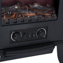 Camino Elettrico da Terra 41.5x28x54 cm 2000W Effetto Fiamma Nero 