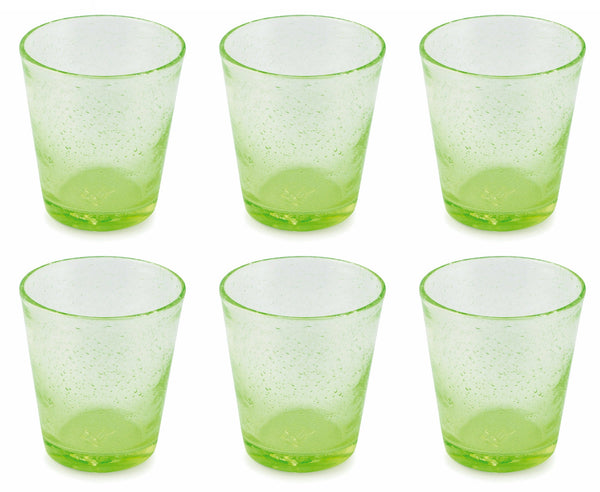 Set 6 Bicchieri Ø9x10 cm in Vetro Soffiato Villa d'Este Home Tivoli Cancun Verde Mela acquista