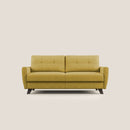 Divano Letto 3 Posti 188x97x96 cm in Tessuto Giallo