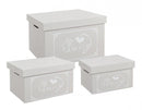 Set 3 Scatole Lovers Rettangolari Grigio in Legno Seconda Scelta