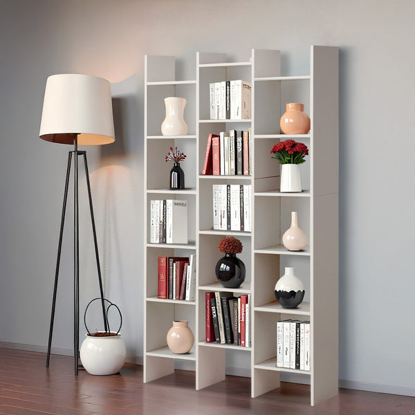online Libreria 15 Ripiani 96x24,8x192 cm in Legno MDF Bianco