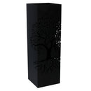 Portaombrelli in metallo albero nero quadro cm 15,5x15,5xh49