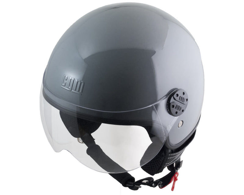 Casco Jet per Scooter Visiera Sagomata CGM Florida 109A Grigio Varie Misure