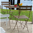 Set da Giardino in Ferro 60X60cm Vorghini Bistrò Quadrato Tortora