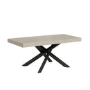 Tavolo Allungabile 140-400x90x77 cm Volantis Premium Cashmere Telaio Antracite 