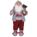 Pupazzo Babbo Natale H46 cm in Stoffa Rosso