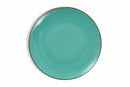 Set 6 Piatti Piani Ø27,5x3 cm in Gres Villa d'Este Home Tivoli Royal Light Verde Acqua