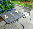 Tavolino Quadrato Alto da Giardino 70x70 cm in Ferro Vorghini Cannero Antracite