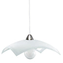 Sospensione 40X40 1xE27 Montatura Bianco-Cromo Vetro Lastra Bianco E-Energy Tobia