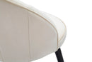 Sedia Loty Crema 57x58x80 cm in Legno e Velluto Crema, Oro e Nero