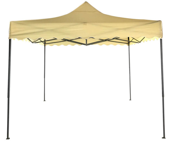 acquista Gazebo da Giardino Pieghevole 3x3m in Acciaio e Tessuto Oxford Beige