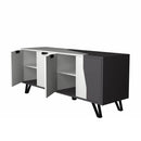 Madia Jasmine 4 ante 160x45x63H cm bianco ghisa