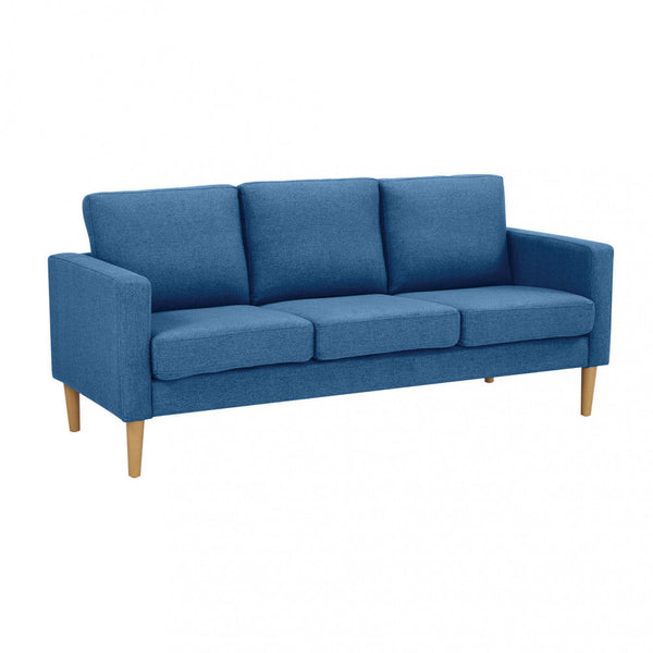 acquista Divano 3 Posti Ramsey 180x73x82 h cm in Tessuto Blu