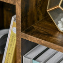 Libreria 5 Ripiani 7 Cubi 50x24x106 cm in MDF Marrone Rustico