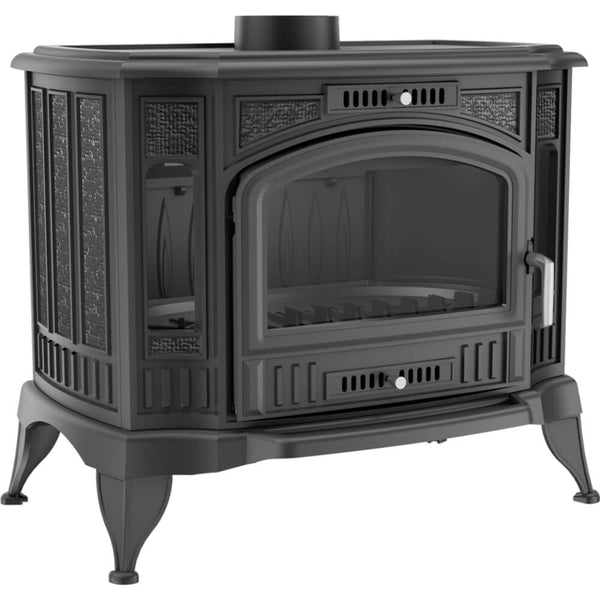 sconto Stufa a Legna 6/13KW in Ghisa Flig Starkville 150 Nera