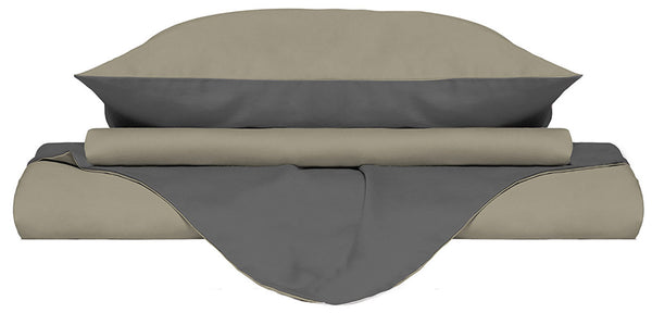 online Copripiumino con Sacco e Federe Doubleface Tortora\/Fumo