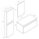 Mobile da Bagno sospeso Ibiza 12 Tabacco Chiaro TFT