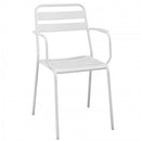 Poltrona Bristol Impilabile 51x52x81 h cm in Acciaio Bianco