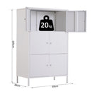 Archivio da Ufficio 3 Ripiani in Metallo Bianco 65x36x105 cm 