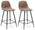 Set 2 Sgabelli 42x52xH93 cm in Similpelle Brigitte Tortora